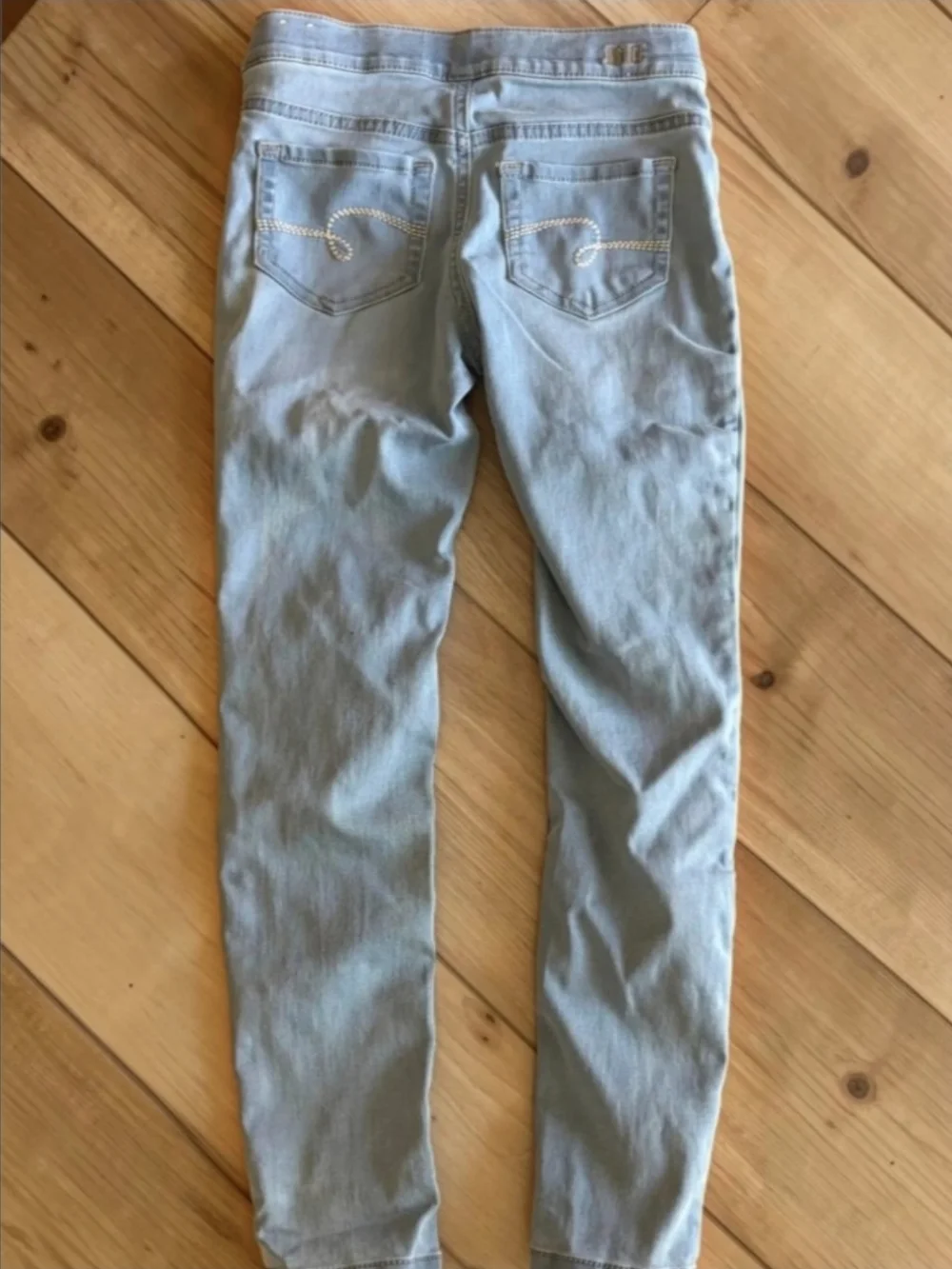 Justice Light Blue Girls' Stretch Jeggings Size 10 EUC
